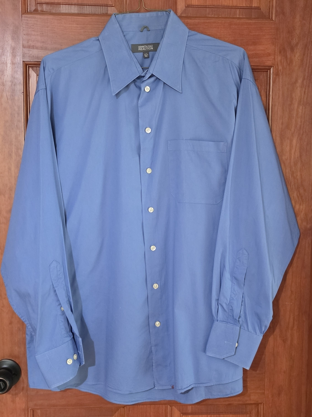 Kenneth Cole Reaction Men's  Blue Dress Shirt Xl